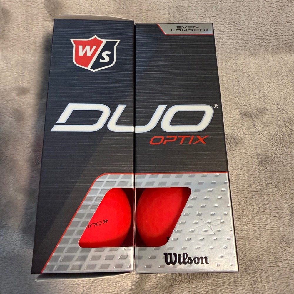 Wilson DUO Optix Matte Red Golf Balls 6 Pack New (2 Sleeves)‎
